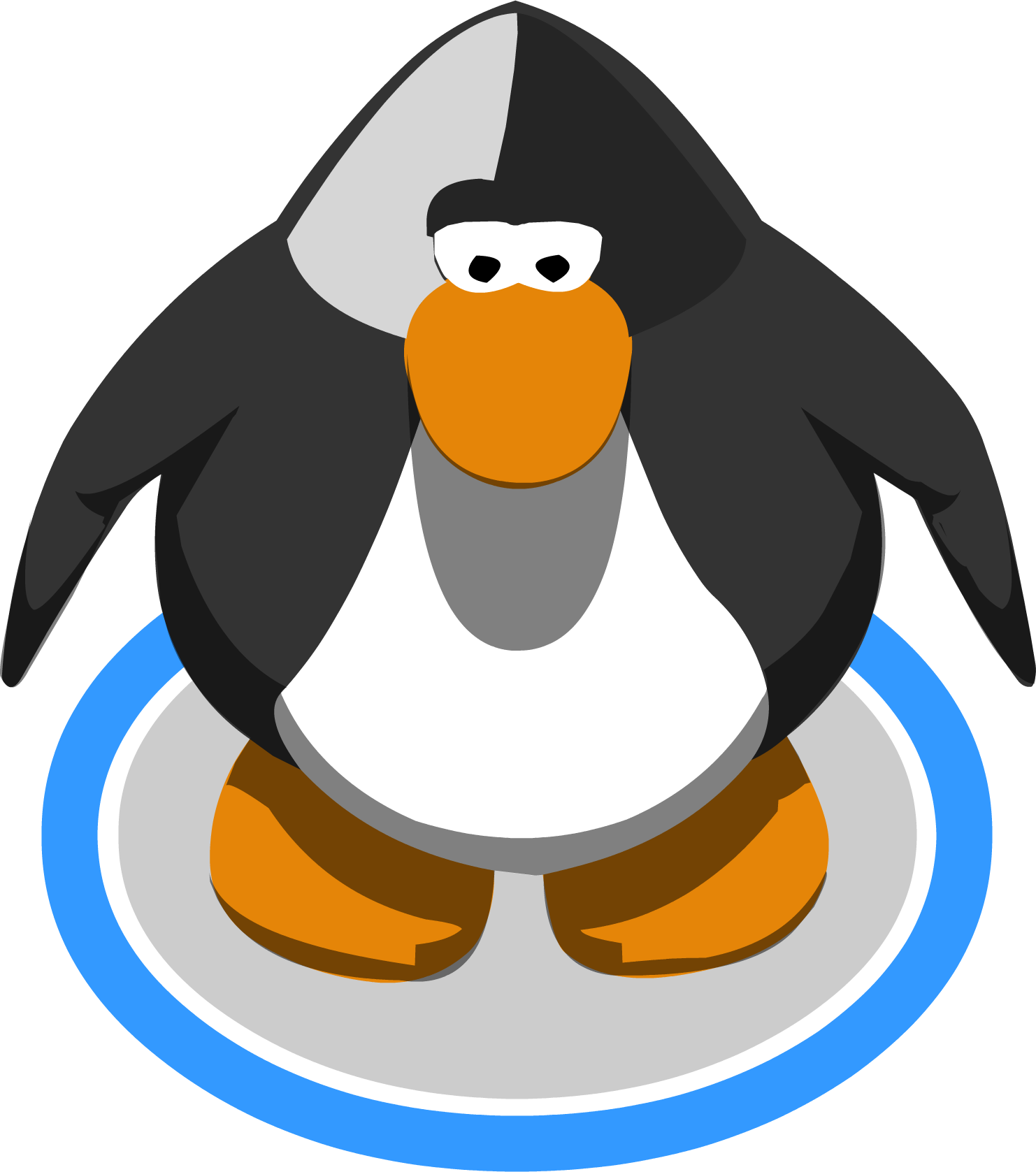 Black Face Paint In-game - Red Penguin Club Penguin (1482x1677), Png Download