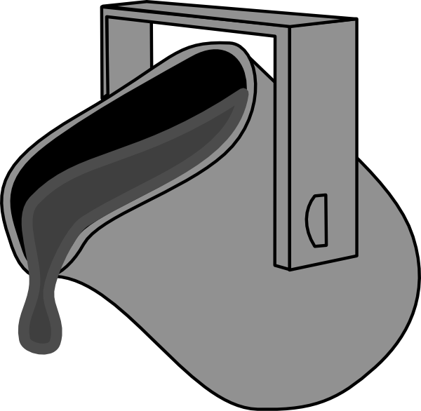 Paint Dark Gray Bucket (600x586), Png Download