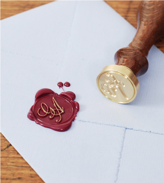 Wax - J. Herbin - Custom Wax Seal - Round - Double Character (1000x600), Png Download