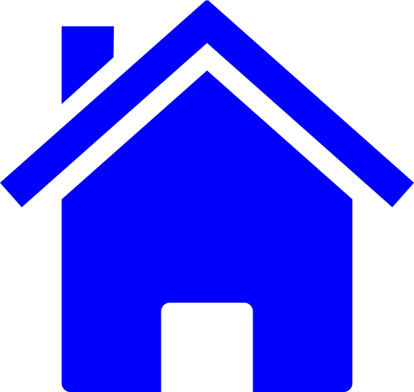 Home Vector Png Blue (600x568), Png Download