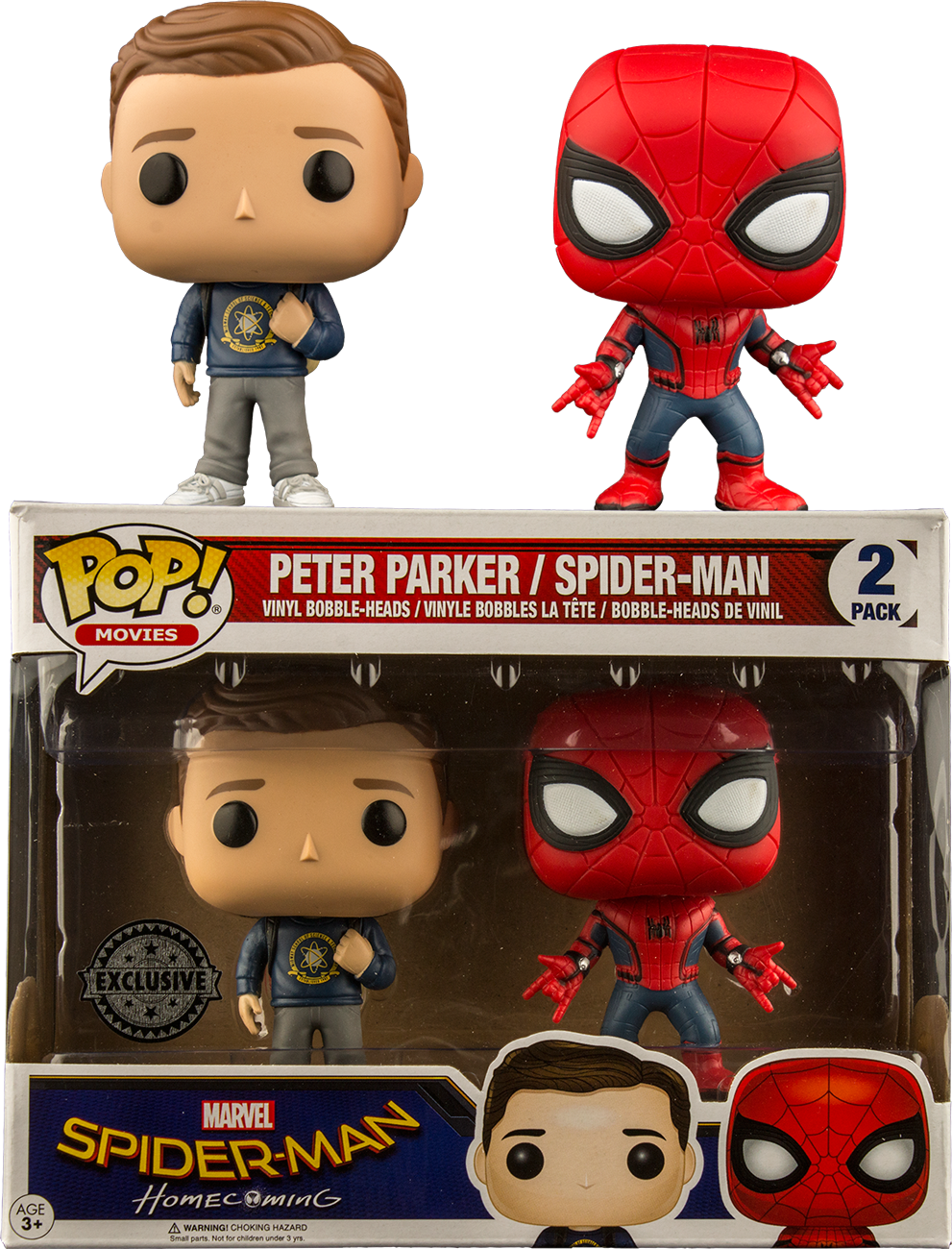Spider-man - - Funko Spider-man: Homecoming - Peter Parker & Spider-man (991x1300), Png Download