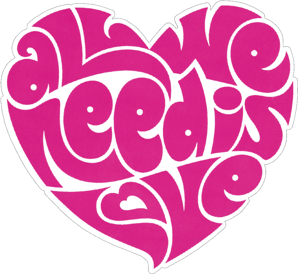 All We Need Is Love Beatles Lennon Heart - All We Need Is Love Heart (1000x929), Png Download