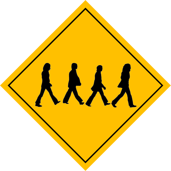 Beatles Abbey Road Stencil (600x600), Png Download