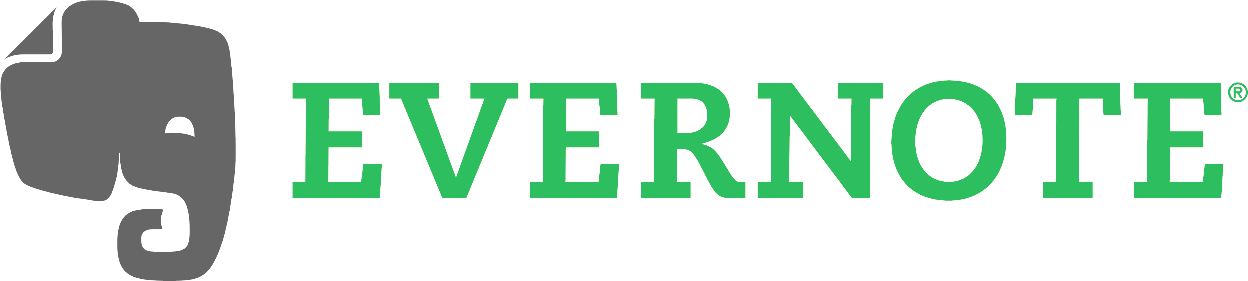 Some Logos Are Clickable And Available In Large Sizes - Logo Evernote (4945x1219), Png Download