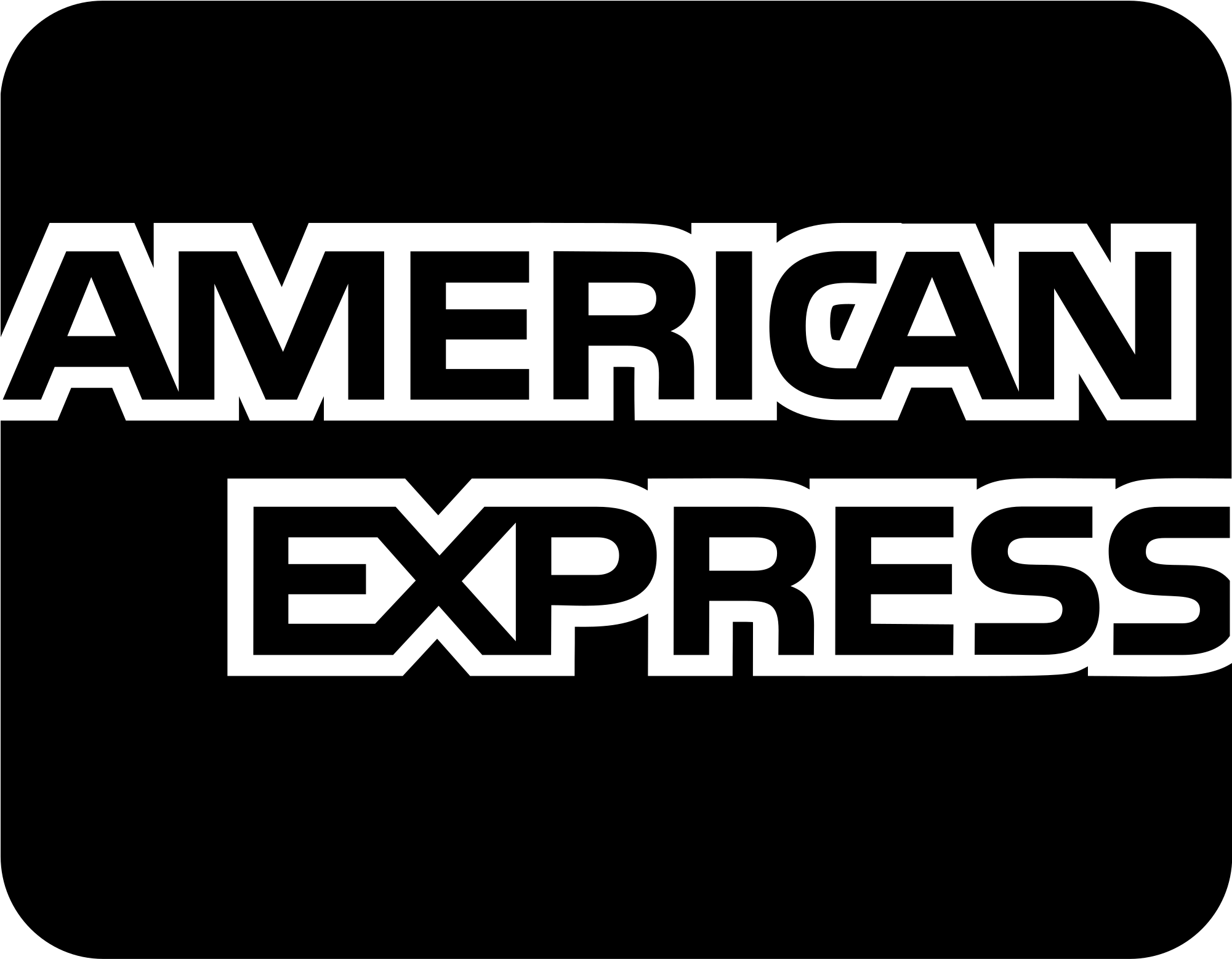 Open - American Express Black Logo (2000x1778), Png Download
