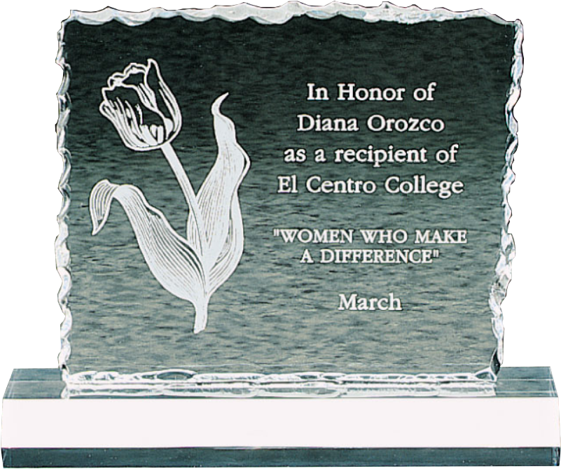 Jade Acrylic Cracked Ice Award - Trophy (980x800), Png Download