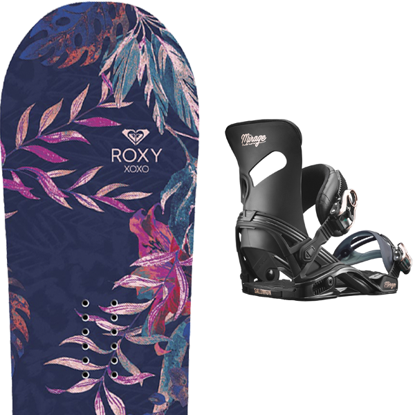 Roxy Xoxo 2018 Salomon Mirage Black - Salomon Mirage Women Bindings Size S (600x600), Png Download