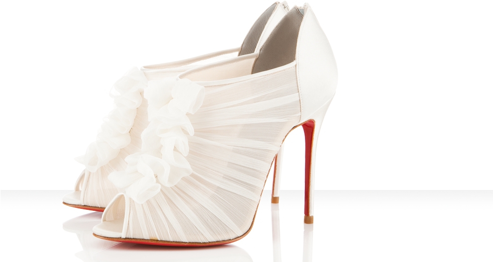 Off White Christian Louboutin Wedding Shoes - Christian Louboutin Wedding Shoes (990x576), Png Download