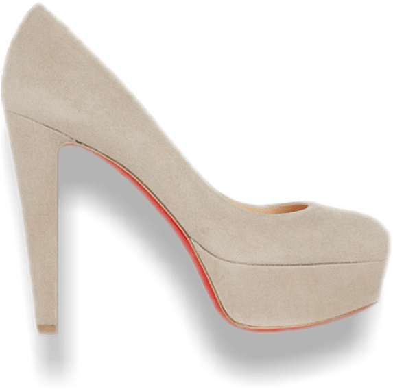 Christian Louboutin Pierre 'vicky Bass' Suede 120 Women - Shoe (572x600), Png Download