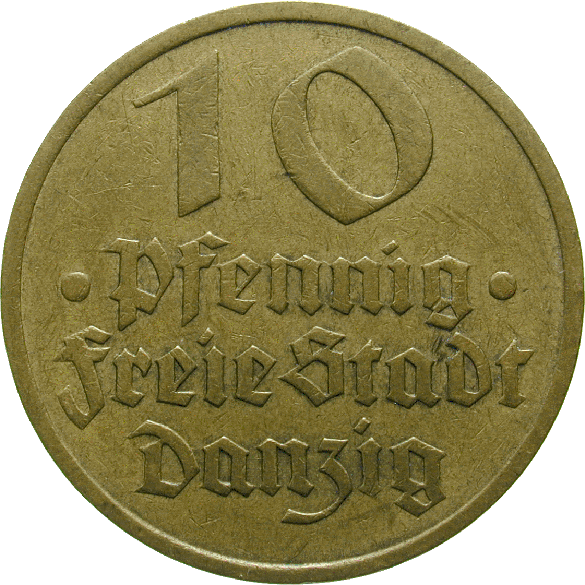 Weimar Republic, Free City Of Danzig, 10 Pfennigs 1932 (1181x1181), Png Download