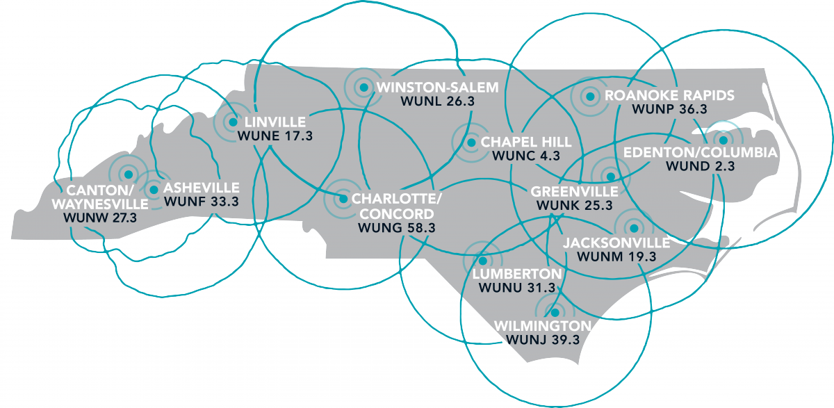Signal Map The Explorer Channel - Chapel Hill On Map (1200x587), Png Download