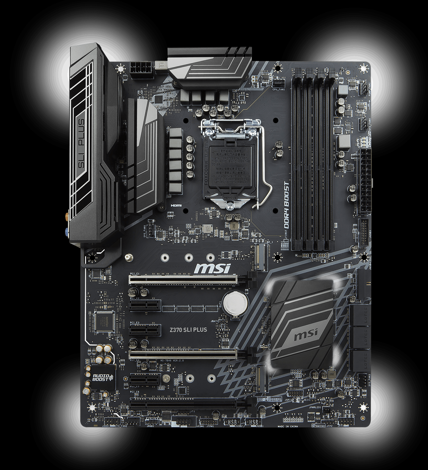 Off - Msi Z370 Sli Plus Atx Motherboard - Intel Z370 Chipset (1448x1590), Png Download
