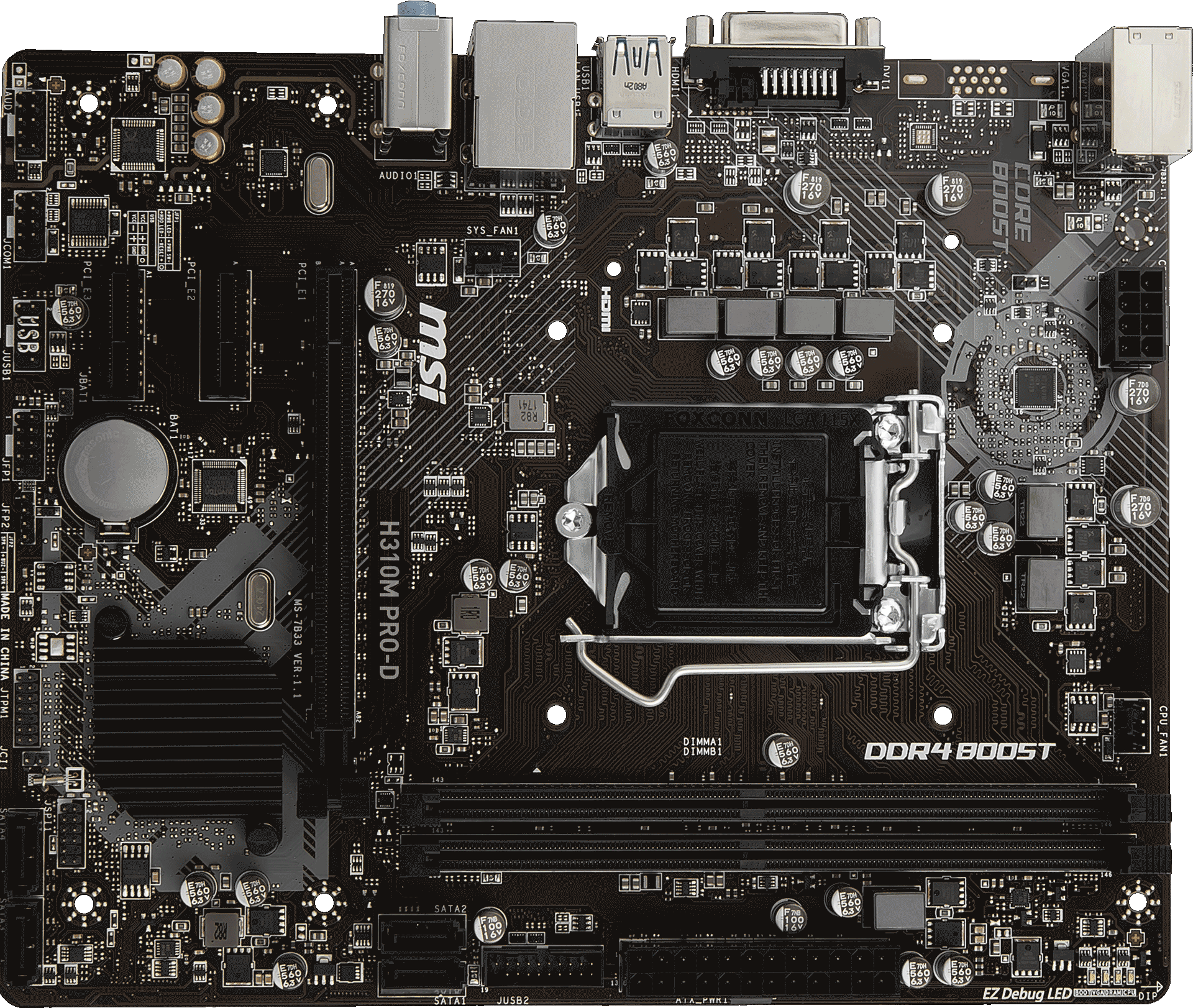 Tuning - Msi H310m Pro D (1920x1622), Png Download