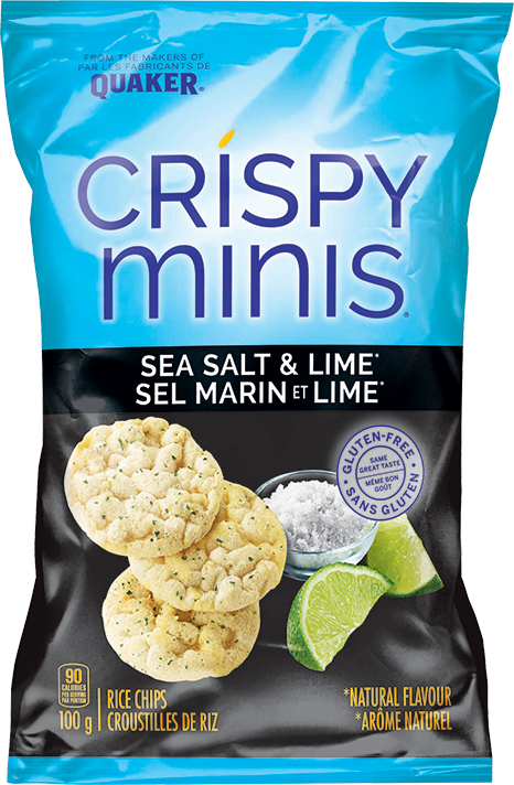 Quaker® Crispy Minis® Sea Salt & Lime Flavour Rice - Quaker Crispy Minis (466x712), Png Download