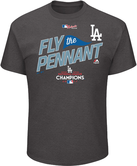 Los Angeles Dodgers National League Champions T-shirt - Los Angeles Dodgers 2017 National League Champions (500x667), Png Download
