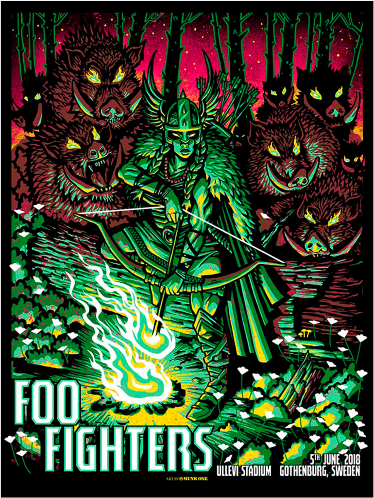Foo Fighters 2018 Poster (1024x1024), Png Download