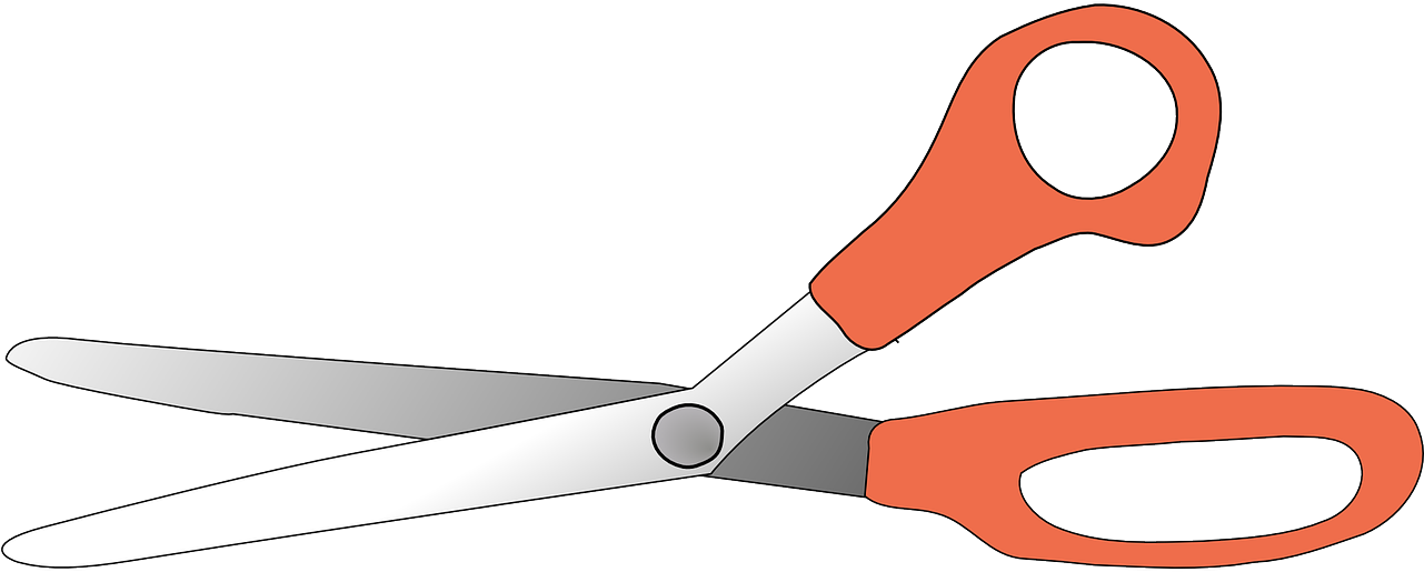 Vector Cutting Scissors Svg Library Stock - Open And Closed Scissors (1280x640), Png Download