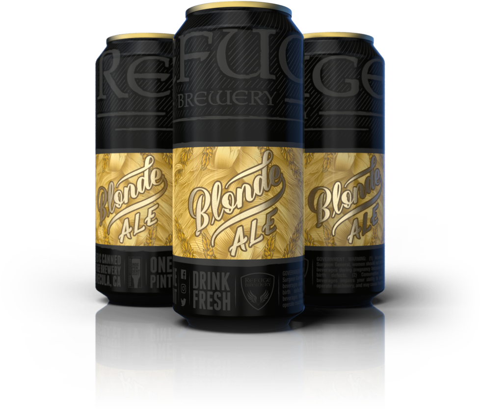 Blonde Ale Refuge - Ale (1000x1000), Png Download