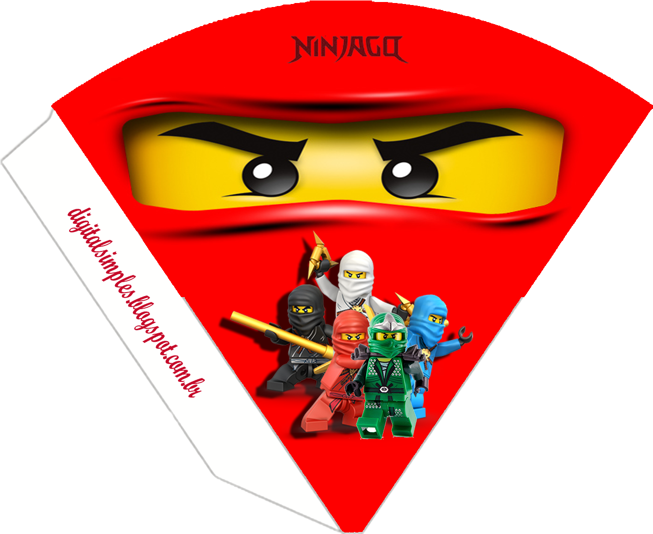 Kit Digital Aniversário "ninjago" Para Imprimir - Lego Ninjago (1300x1110), Png Download