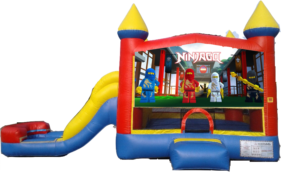 Water Slide Castle Combo Side Slide Ninjago $180/day - Lego Dimensions 1: Team: Ninjajo Cole & Kai (960x720), Png Download