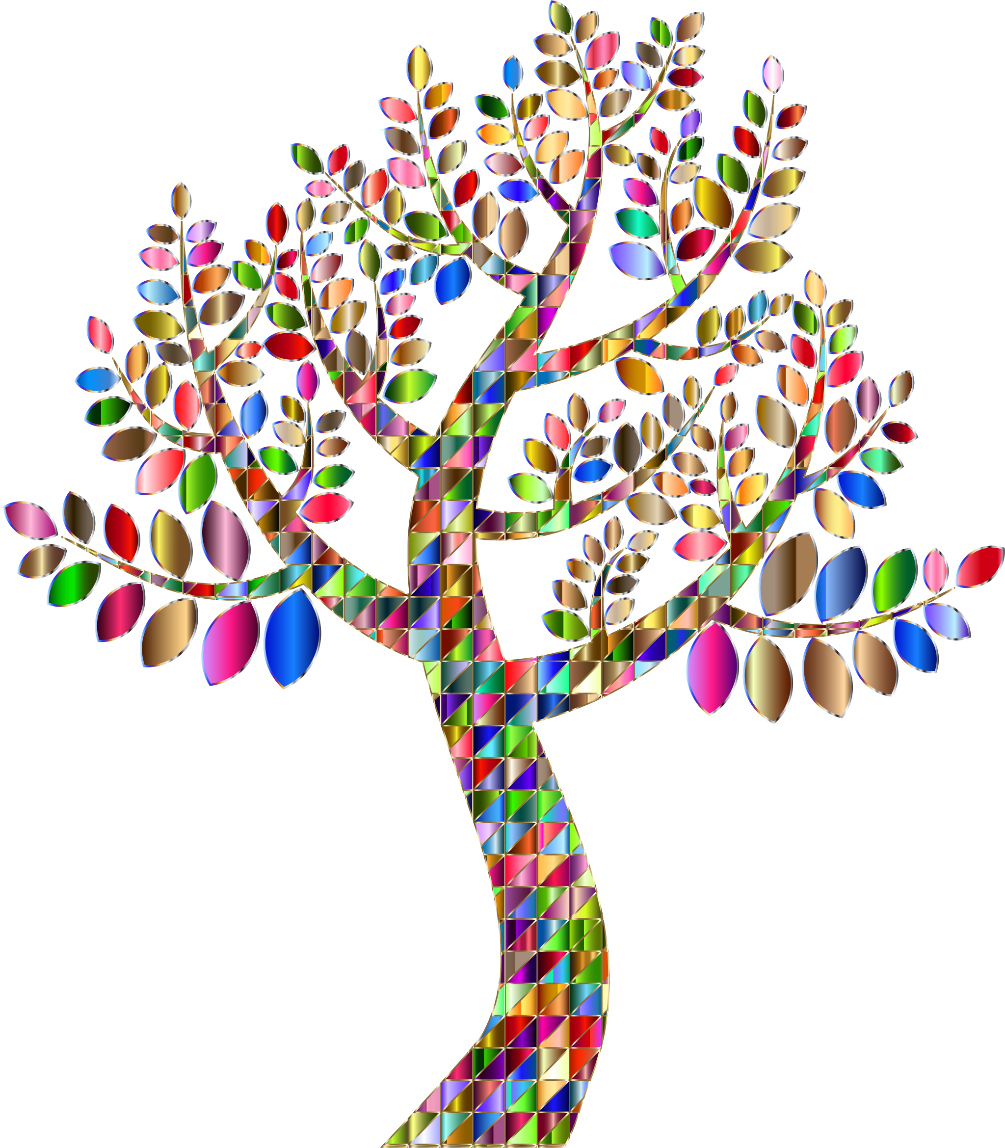 Big Image - Colorful Tree No Background (2048x2339), Png Download