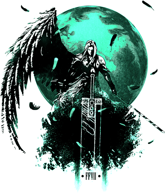 Bleed Area May Not Be Visible - Sephiroth Final Fantasy Art (560x700), Png Download