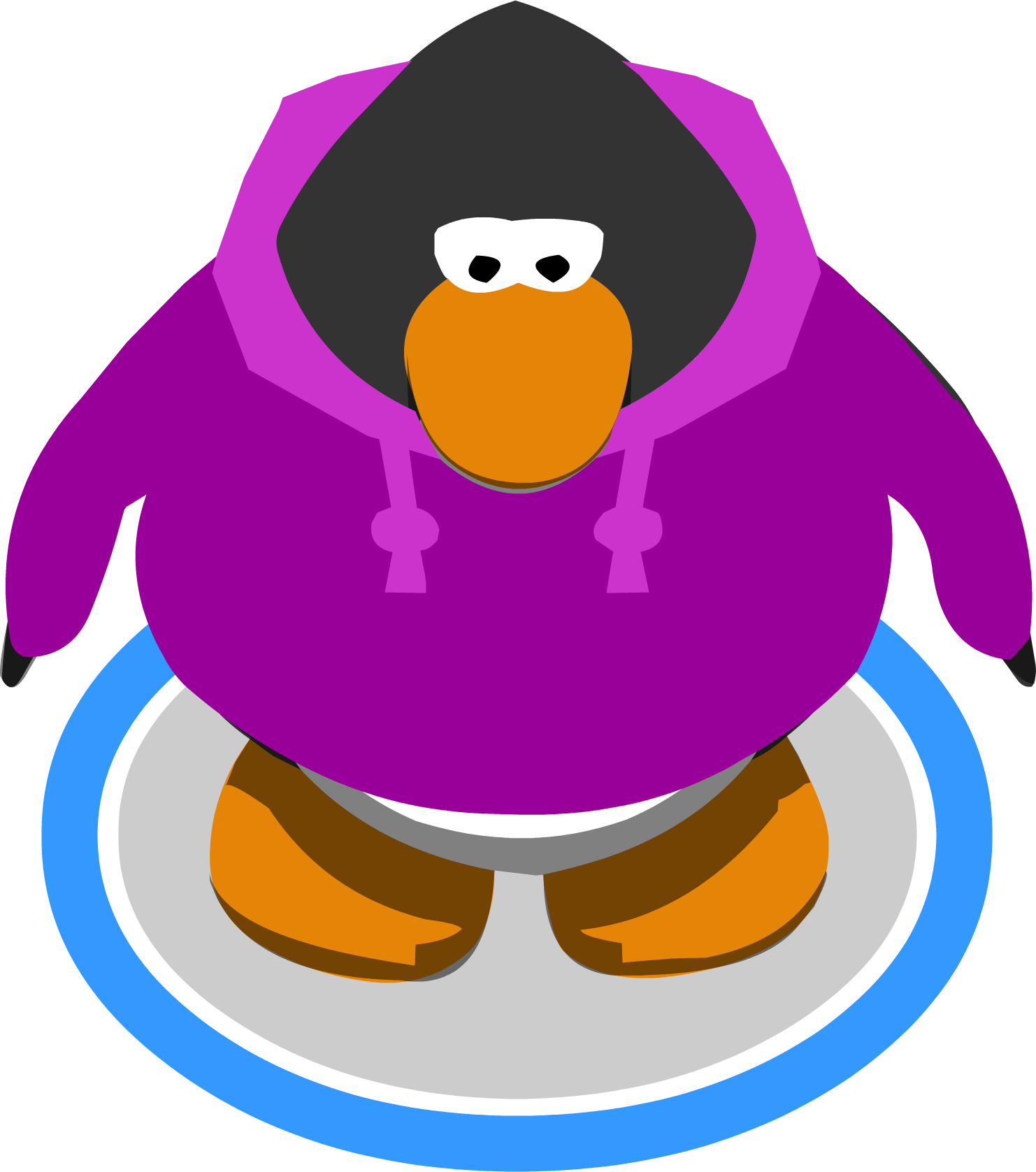 Purple Hoodie Ig - Club Penguin Purple (1482x1677), Png Download