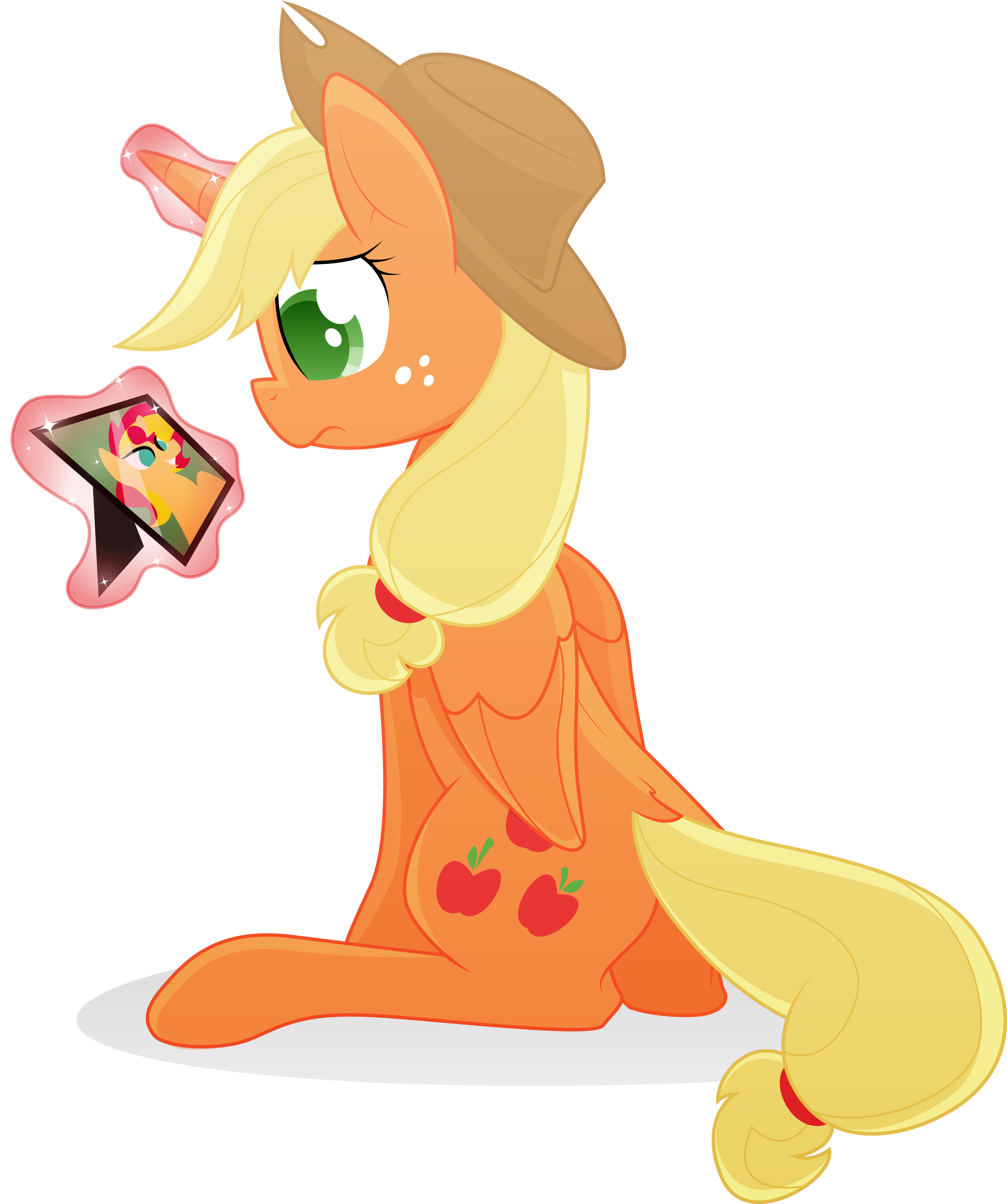 Sunset Shimmer Applejack Mammal Cartoon Vertebrate - My Little Pony Applejack (2486x2972), Png Download