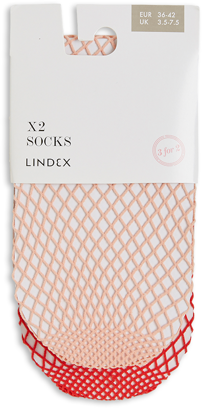 2-pack Fishnet Socks Orange - Bag (888x888), Png Download