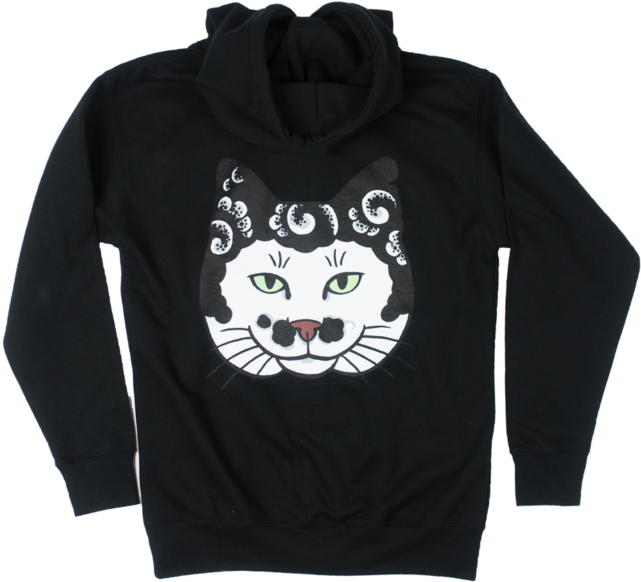 Cat Head Hoodie - Cat (1000x1000), Png Download