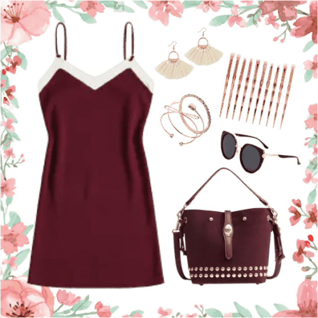 Red Outdoor Dress - Handbag (640x640), Png Download