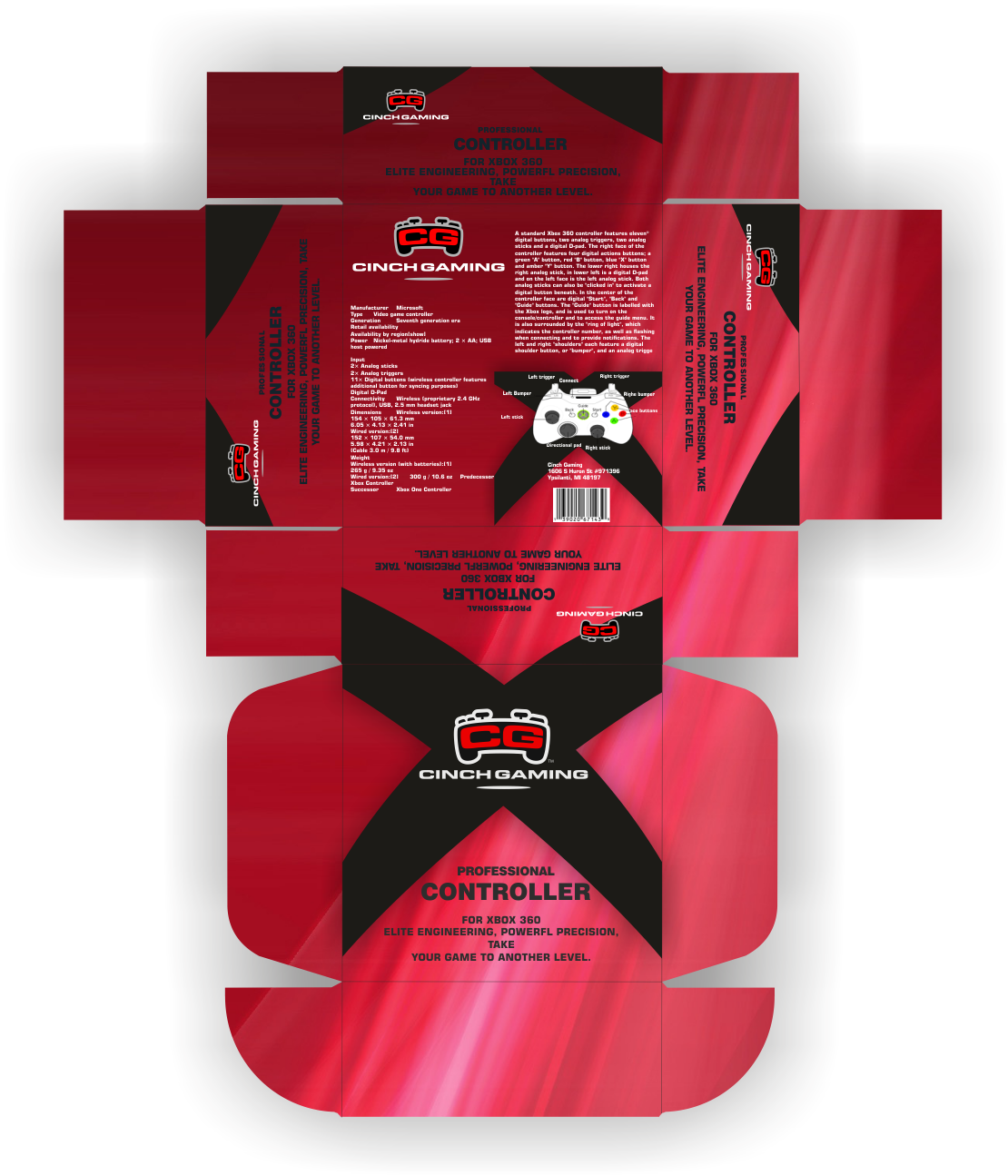 Modern, Professional, Product Packaging Design For - Cinch Gaming (1110x1295), Png Download