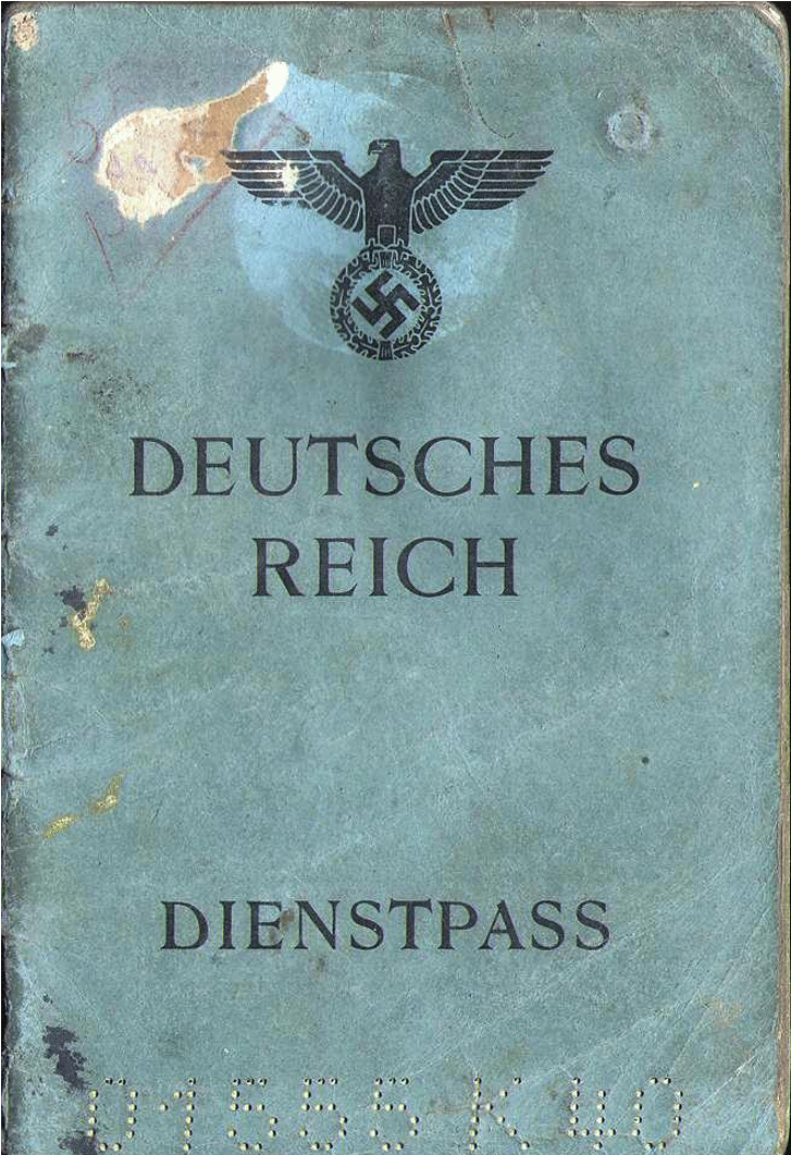 1944 German Service-passport Bucharest War Time Issued - Nazi (1517x1060), Png Download