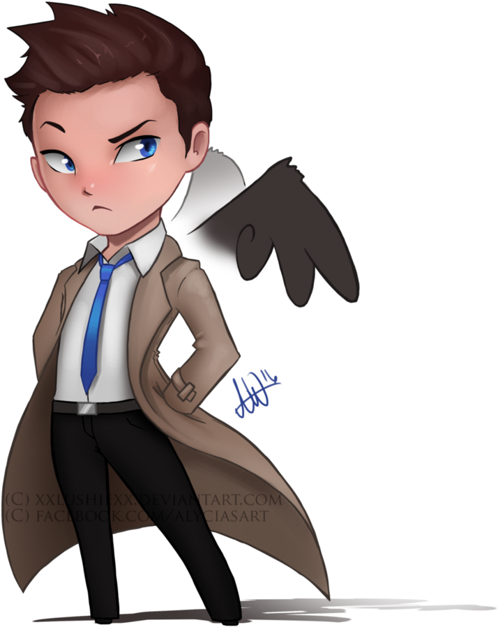 Picture Black And White Library Castiel Transparent - Castiel (846x945), Png Download