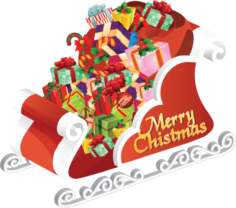 Santa Sleigh Png, Download Png Image With Transparent - Merry Christmas Wallpaper Iphone (800x705), Png Download