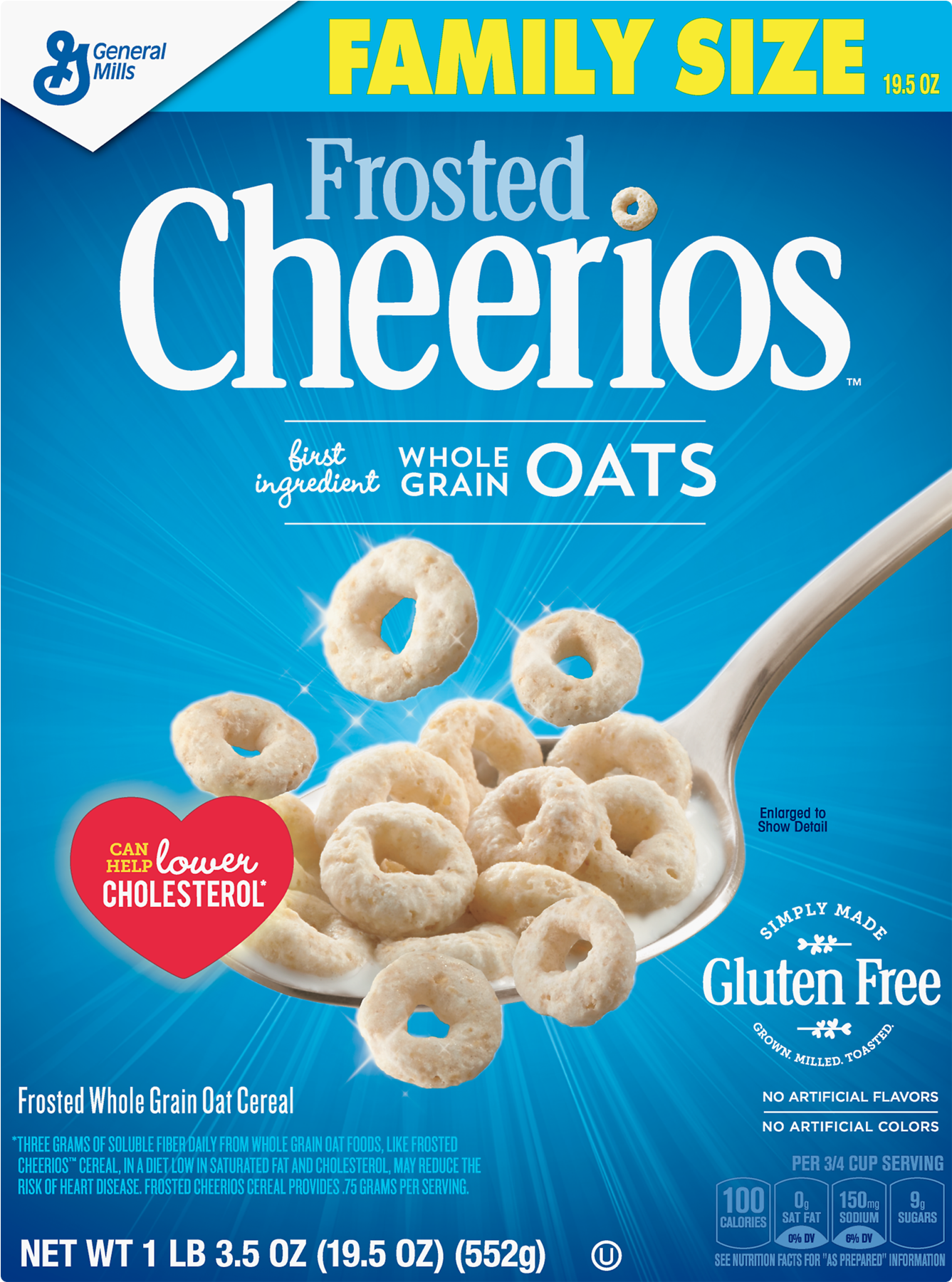 Frosted Cheerios, Gluten Free, Cereal, Family Size, - Frosted Cheerios (1800x1800), Png Download