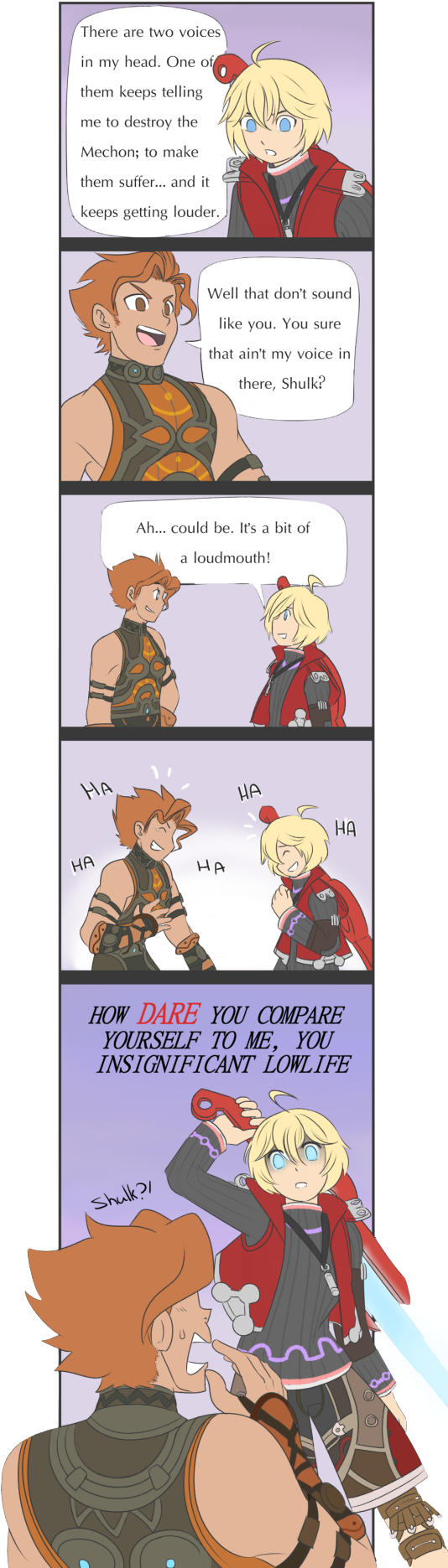 Saber-chan - - Xenoblade Comic (570x1920), Png Download
