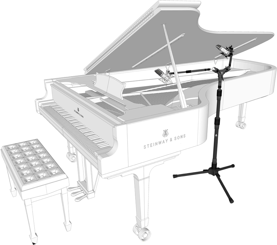 Stereo Grand Piano - Fortepiano (900x900), Png Download