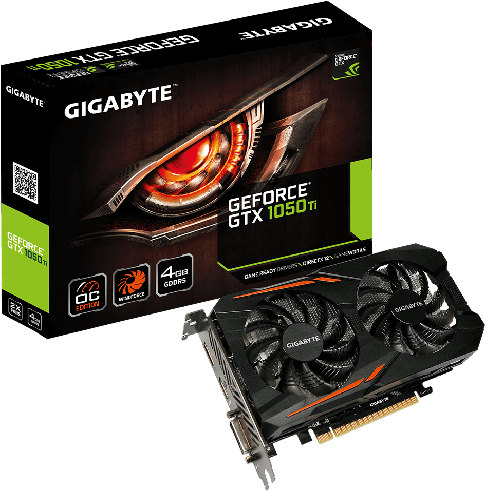 Geforce® Gtx 1050 Ti Oc 4g - Gigabyte Gtx 1050 Ti Oc (1000x1000), Png Download