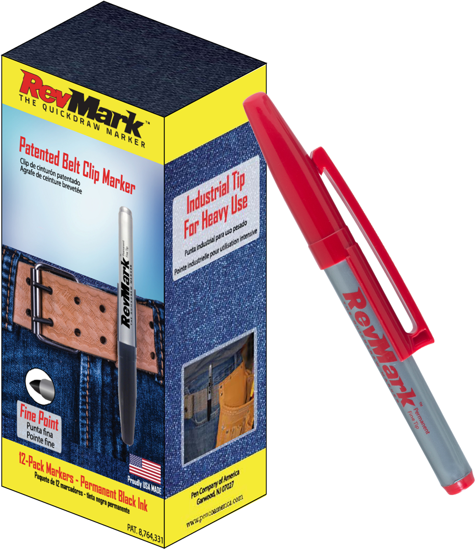 Revmark Marker - 12-pack - Red Ink - Revmark 12-pack - Assorted Pack (1296x1152), Png Download