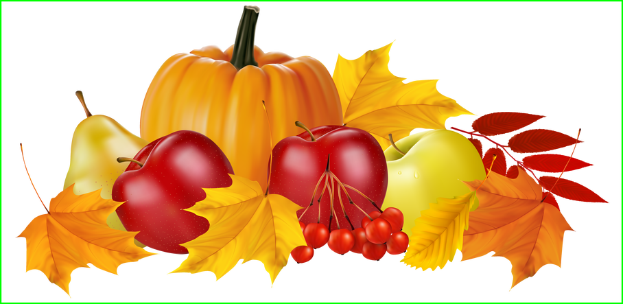 Astonishing Autumn Pumpkin And Fruits Png Clipart Image - Autumn Clipart Png (908x443), Png Download