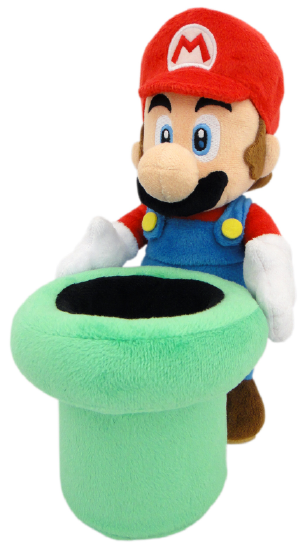 Mario Warp Pipe 9-inch Plush - Mario Pipe Plush (698x685), Png Download
