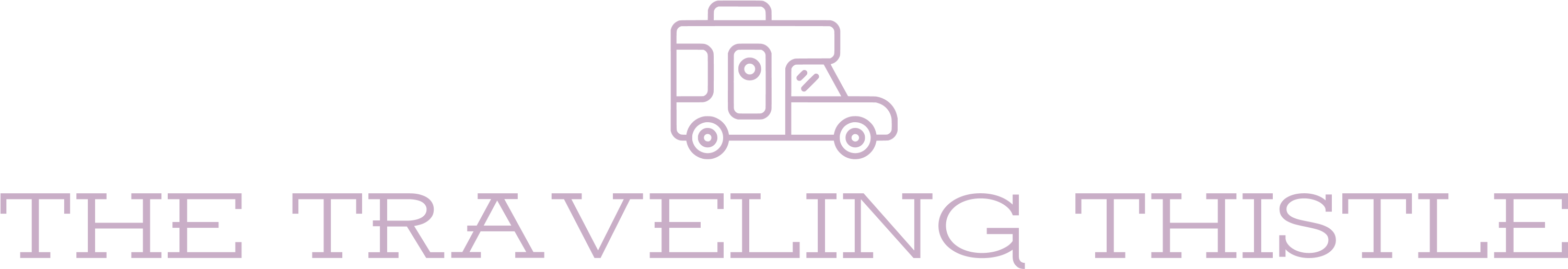 The Traveling Thistle - Travel (3400x914), Png Download