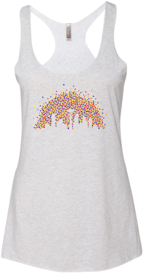 White/orange Women's Tank - Top (600x600), Png Download