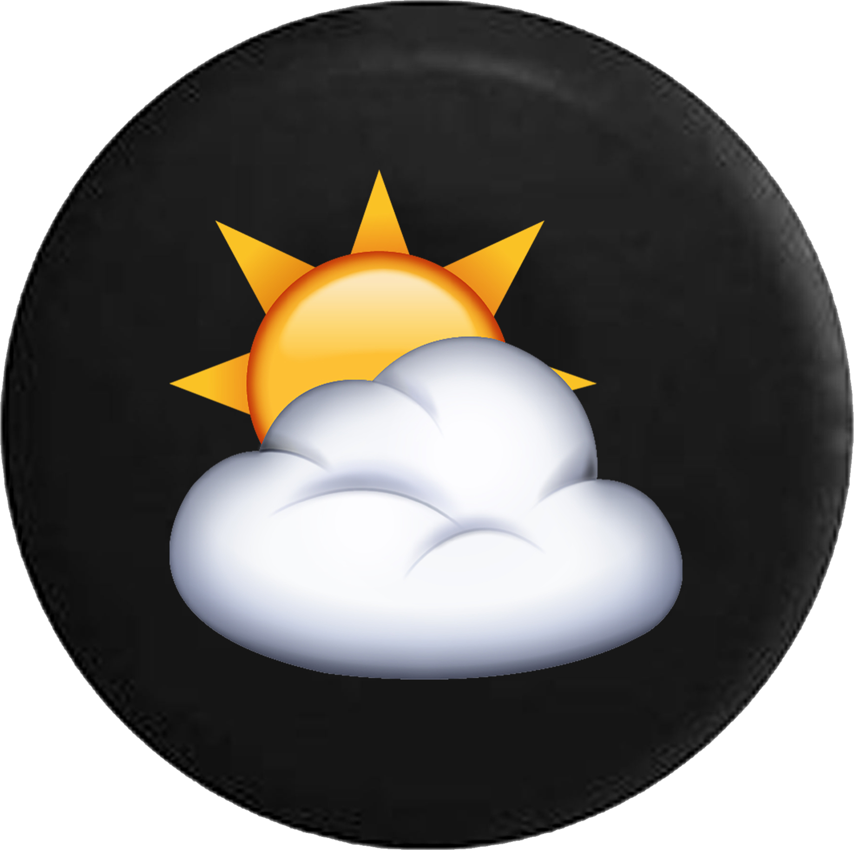 Text Emoji Sun Cloud - Emoji (1728x1721), Png Download