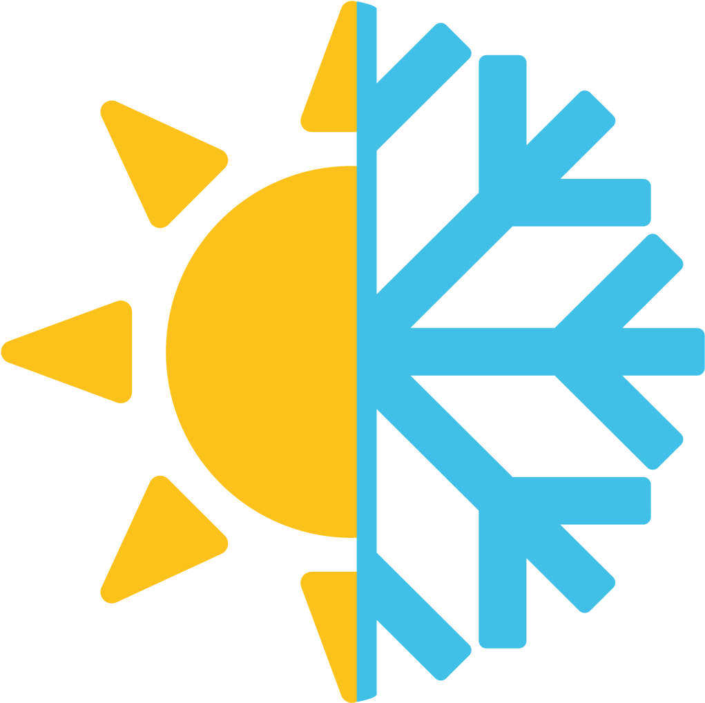 Snowflake Symbol Computer Icons - Cold And Hot Png (1024x1024), Png Download