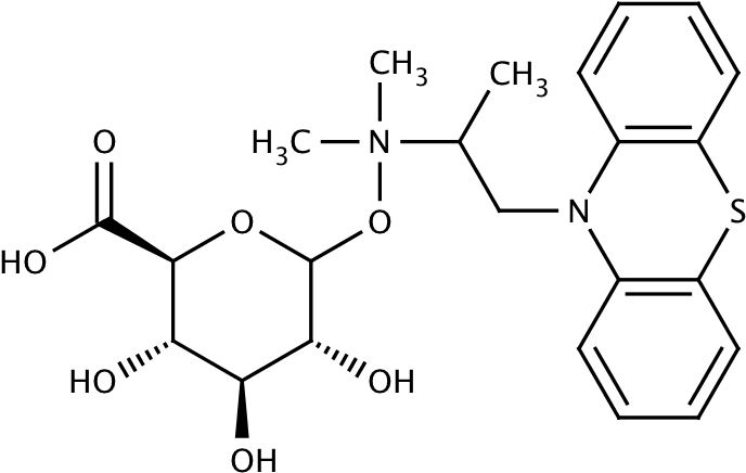 Structure For Promethazine N B D Glucuronide - Acid (696x520), Png Download