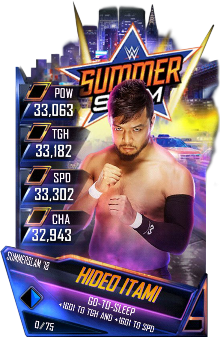Hideoitami S4 21 Summerslam18 - Wwe Supercard Summerslam 18 (733x1158), Png Download