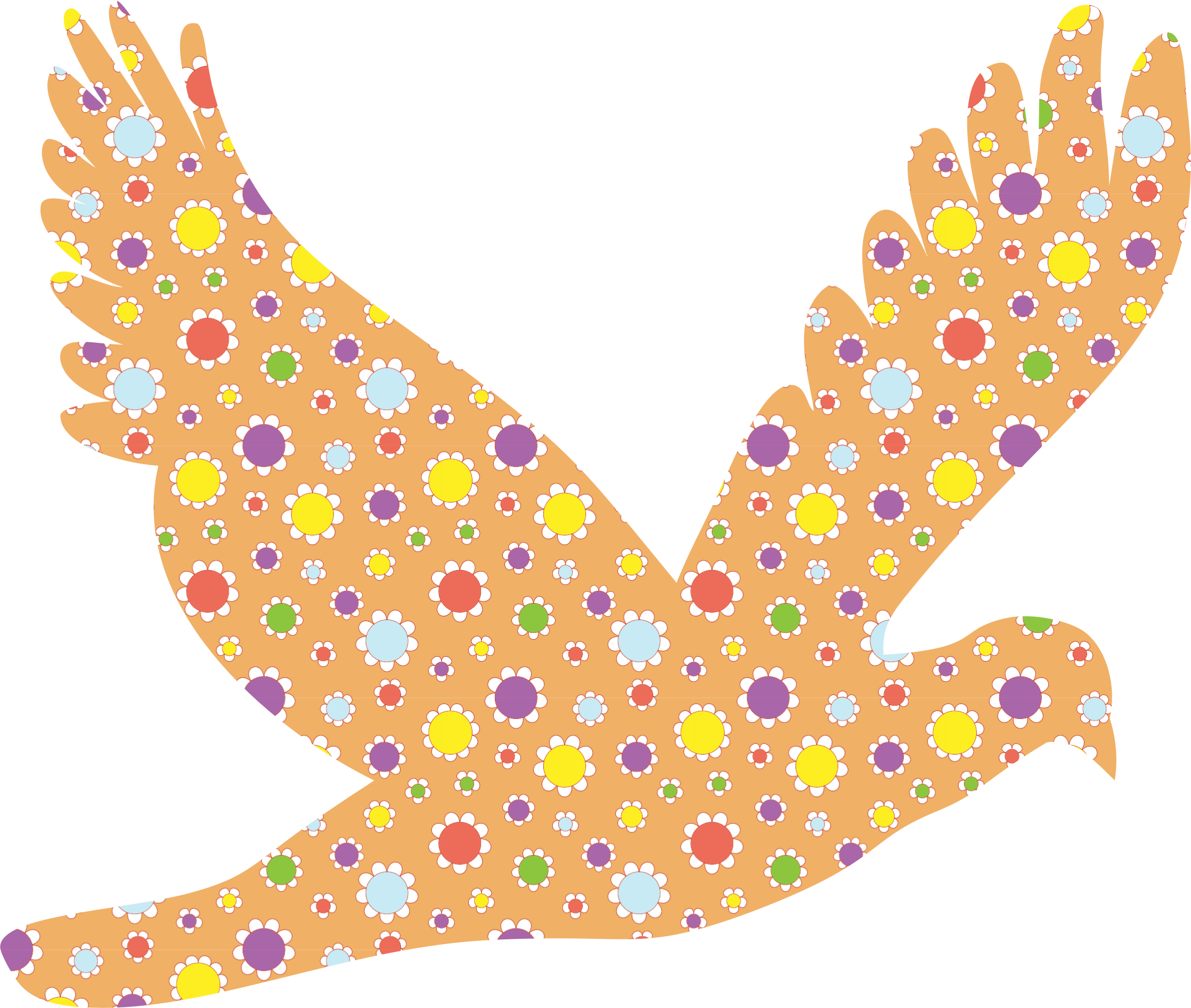 This Free Icons Png Design Of Cute Floral Peace Dove (2236x1894), Png Download