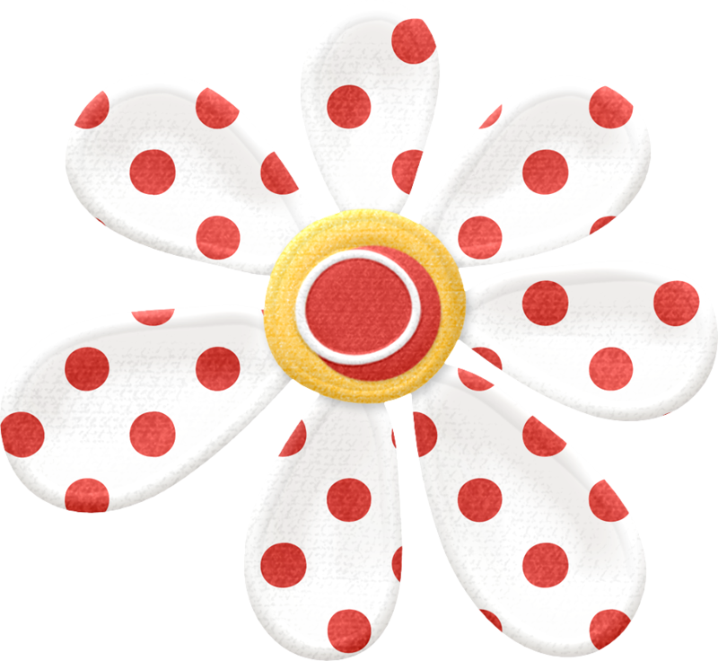 Flower Clipart, Art Flowers, Free Printables, Clip - Polka Dot (800x736), Png Download